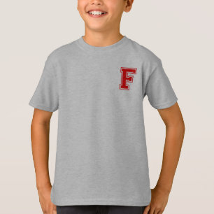 Buchstabe F - Anfangsname Alphabet Monogramm T-Shirt