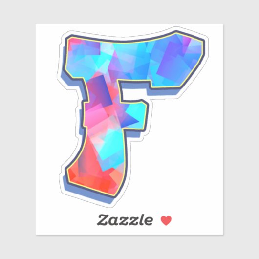 Buchstabe F _ Graffiti Alphabet Letters Aufkleber (Blatt)