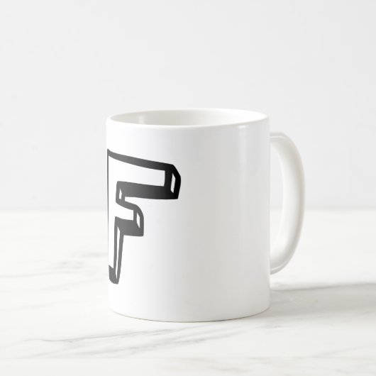 Buchstabe F Kaffeetasse (VorderseiteRechts)