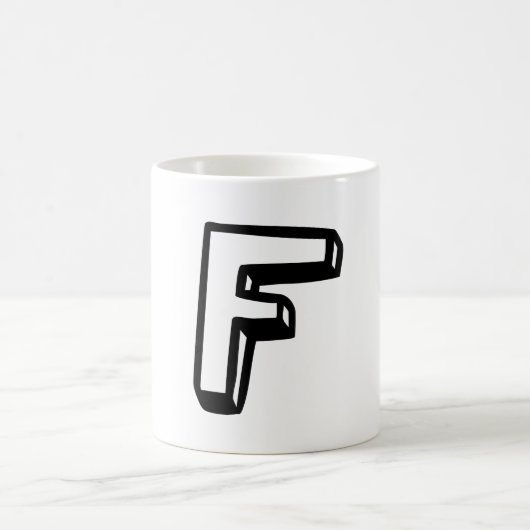 Buchstabe F Kaffeetasse (Mittel)