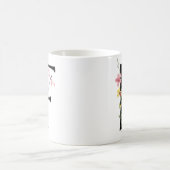 Buchstabe F mit Blumen Kaffeetasse (Mittel)