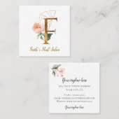 Buchstabe F mit Goldgeometrischem Entwurf und Quadratische Visitenkarte (Vorne/Hinten)