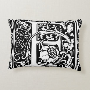 Buchstabe F Mittelalterliche Monogramm-Kunst Neue Dekokissen