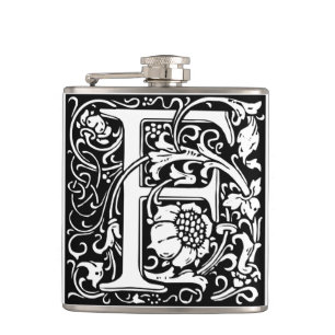 Buchstabe F Mittelalterliche Monogramm-Kunst Neue Flachmann