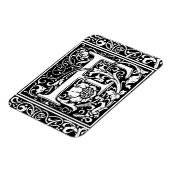 Buchstabe F Mittelalterliche Monogramm-Kunst Neue  Magnet (Linke Seite)