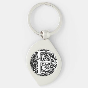 Buchstabe F Mittelalterliche Monogramm-Kunst Neue Schlüsselanhänger
