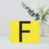 Buchstabe F Periodensystem Postkarte (Stehend Vorderseite)