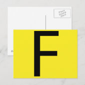 Buchstabe F Periodensystem Postkarte (Vorne/Hinten)
