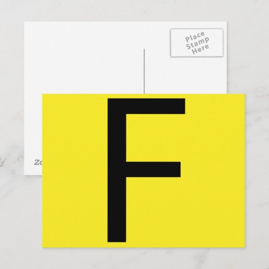 Buchstabe F Periodensystem Postkarte (Vorne/Hinten)