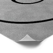 Buchstabe F, Schwarzes Plakat für das gotische Mon (Ecke)