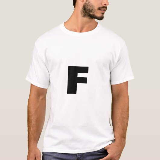 Buchstabe F T-Shirt (Vorderseite)