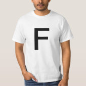 Buchstabe F T-Shirt (Vorderseite)