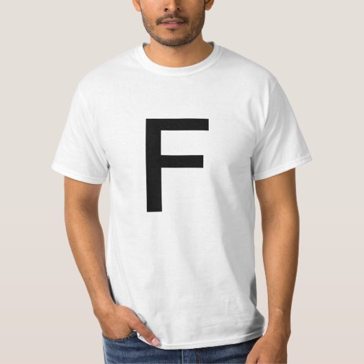 Buchstabe F T-Shirt (Vorderseite)