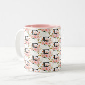 Buchstabe F Zweifarbige Tasse (Vorderseite Links)