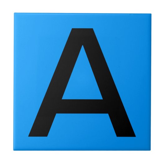 Buchstabe-Fliese - blauer Hintergrund Fliese (Vorderseite)