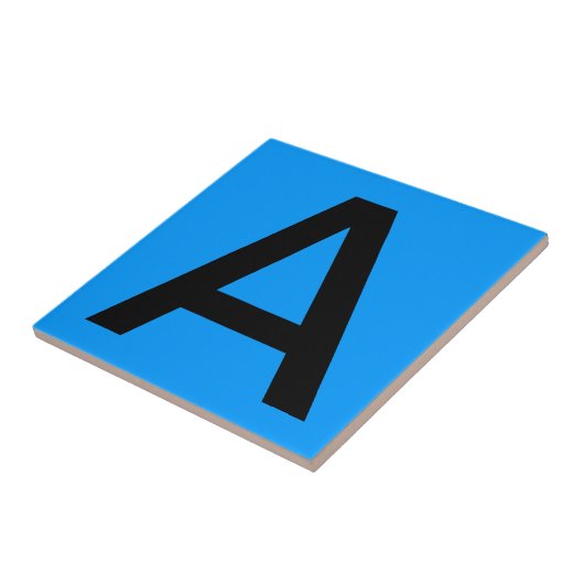 Buchstabe-Fliese - blauer Hintergrund Fliese (Seite)