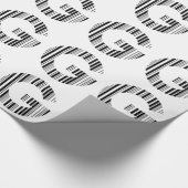 BUCHSTABE G BAR CODE Erstes Anfangsbuchstaben-Barc Geschenkpapier (Ecke)