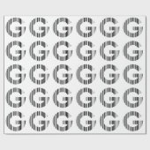 BUCHSTABE G BAR CODE Erstes Anfangsbuchstaben-Barc Geschenkpapier (Flach)