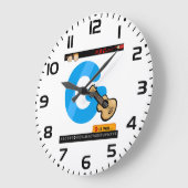 Buchstabe G des Alphabets ist für Gitarre Große Wanduhr (Winkel)