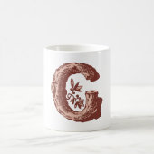 Buchstabe "G" elegant bestickt Kaffeetasse (Mittel)