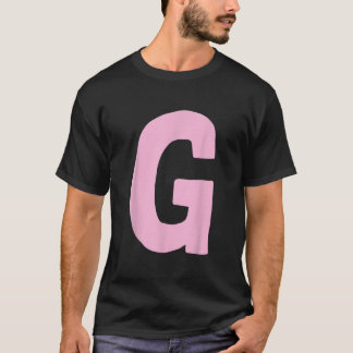 Buchstabe G groß und fett in Rosa T-Shirt