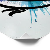 Buchstabe 'G', helle Regenbogenmonogramm, Name der Poster (Ecke)