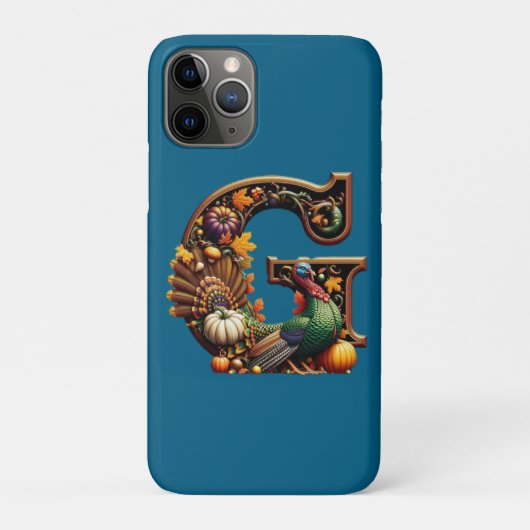 Buchstabe G im Thanksgiving-Stil Case-Mate iPhone Hülle (Rückseite)