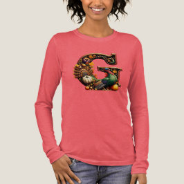 Buchstabe G im Thanksgiving-Stil  Tri-Blend Shirt