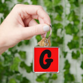 Buchstabe g initiale, abecedario populäre Schlüsse Schlüsselanhänger (Hand)