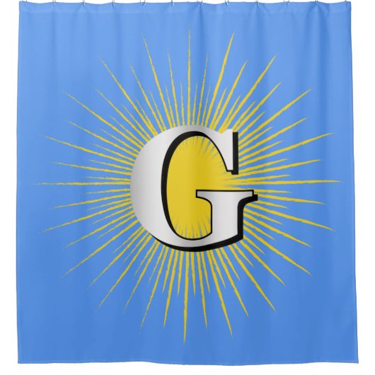 Buchstabe G - Mauritisches Symbol Duschvorhang (Vorderseite)