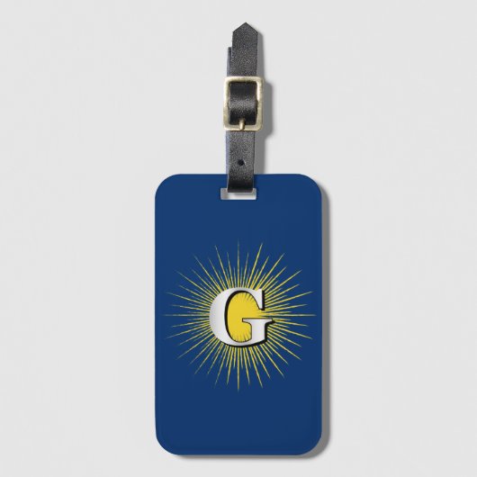Buchstabe G - Mauritisches Symbol Gepäckanhänger (Vorderseite Vertikal)