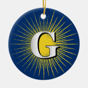 Buchstabe G - Mauritisches Symbol Keramikornament