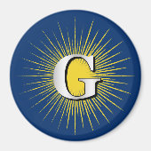 Buchstabe G - Mauritisches Symbol Magnet (Vorne)