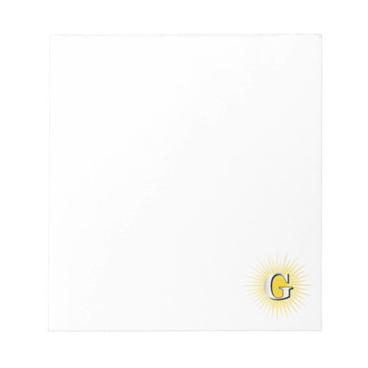 Buchstabe G - Mauritisches Symbol Notizblock (Vorderseite)