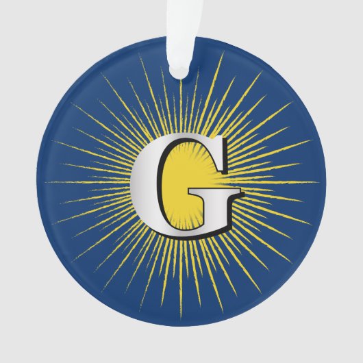 Buchstabe G - Mauritisches Symbol Ornament (Vorderseite)