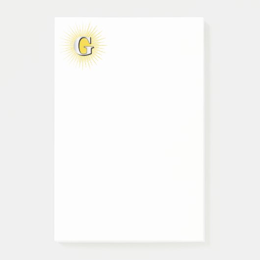 Buchstabe G - Mauritisches Symbol Post-it Klebezettel (Vorderseite)