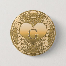 Buchstabe G | Memorial | Angel Heart Button