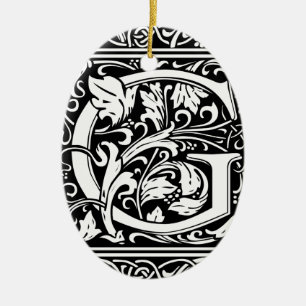 Buchstabe G Mittelalterliche Monogramm-Kunst Art N Keramikornament
