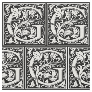 Buchstabe G Mittelalterliche Monogramm-Kunst Art N Stoff