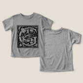 Buchstabe G Mittelalterliches Monogramm Art Nouvea (Design Vorderseite & Rückseite)