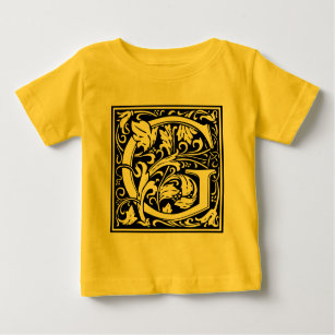 Buchstabe G Mittelalterliches Monogramm Art Nouvea Baby T-shirt