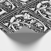 Buchstabe G Mittelalterliches Monogramm Art Nouvea Geschenkpapier (Ecke)