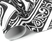 Buchstabe G Mittelalterliches Monogramm Art Nouvea Geschenkpapier (Rolleneckpunkt)