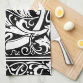 Buchstabe G Mittelalterliches Monogramm Art Nouvea Handtuch (Viertel Falte)