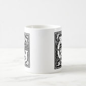 Buchstabe G Mittelalterliches Monogramm Art Nouvea Kaffeetasse (Mittel)