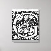 Buchstabe G Mittelalterliches Monogramm Art Nouvea Leinwanddruck (Vorderseite)