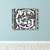 Buchstabe G Mittelalterliches Monogramm Art Nouvea Leinwanddruck (Insitu (Holzboden))