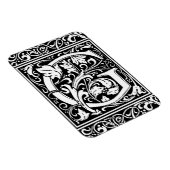 Buchstabe G Mittelalterliches Monogramm Art Nouvea Magnet (Rechte Seite)