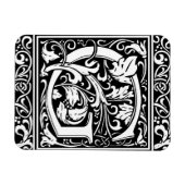 Buchstabe G Mittelalterliches Monogramm Art Nouvea Magnet (Horizontal)
