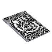 Buchstabe G Mittelalterliches Monogramm Art Nouvea Notizblock (Rechte Seite)